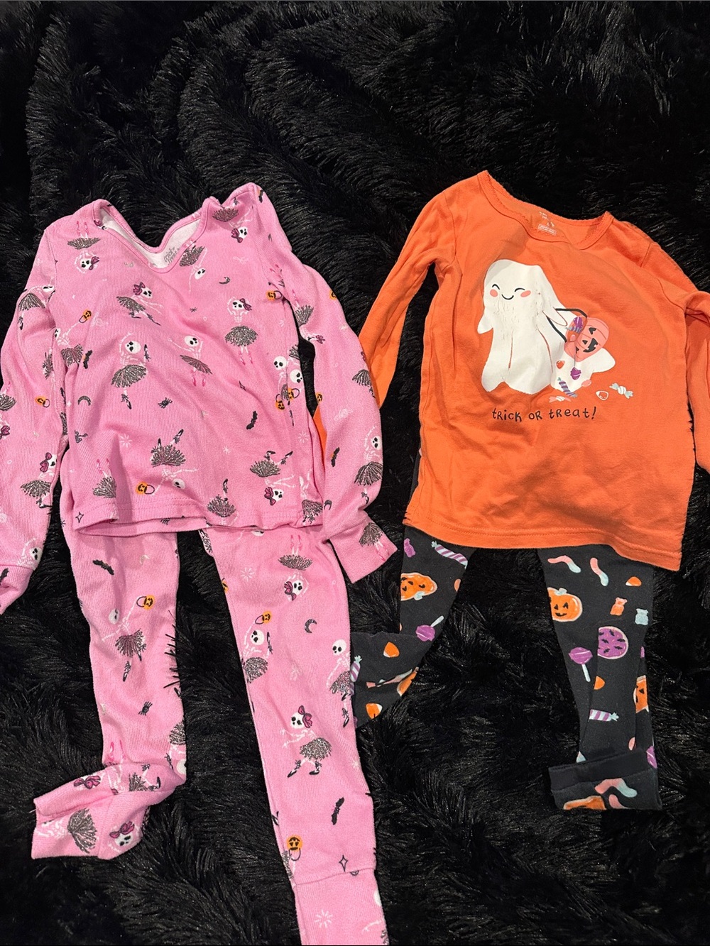 Carter's Pink and Orange Halloween Pajama Sets